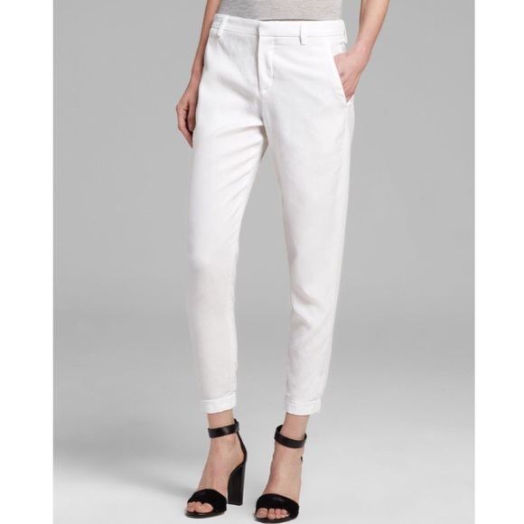 Vince Pants - VINCE. Tapered White Trouser Ankle Pants NWT